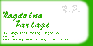 magdolna parlagi business card